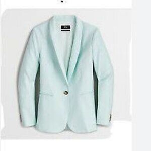 Size 20 JCrew Parke Mint Green Linen Blazer